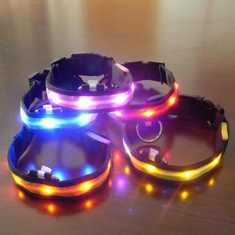 JMT-851722 Vibrant LED Light-Up Dog and Cat Collar with Replaceable Battery and USB Charging