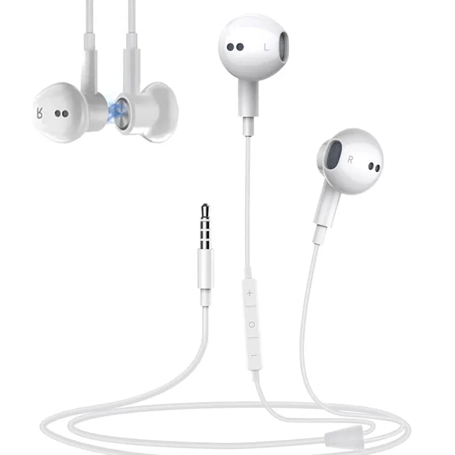 JMT-851722 Wired In-Ear Headset with Microphone for Bass Stereo Audio, 3.5mm Connector