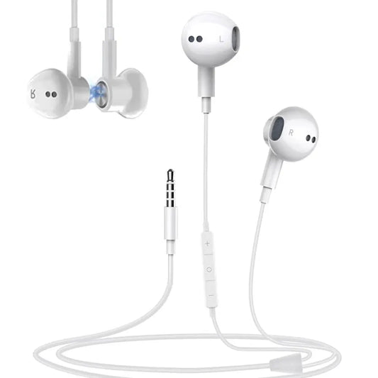 JMT-851722 Wired In-Ear Headset with Microphone for Bass Stereo Audio, 3.5mm Connector