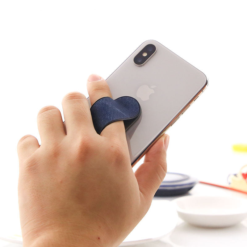 JMT-851914 Denim Multifunctional Phone Holder Ring Bracket for Bedside Use