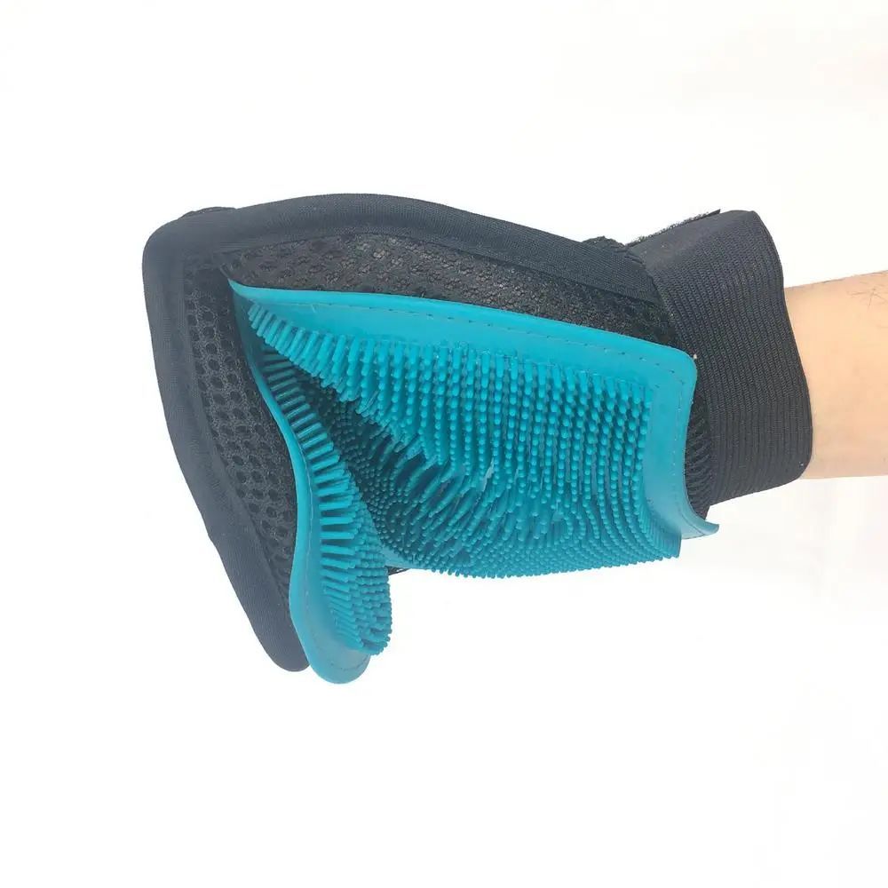 JMT-852298 Silicone Horse Massage Grooming Gloves for Gentle Bathing and Dehairing