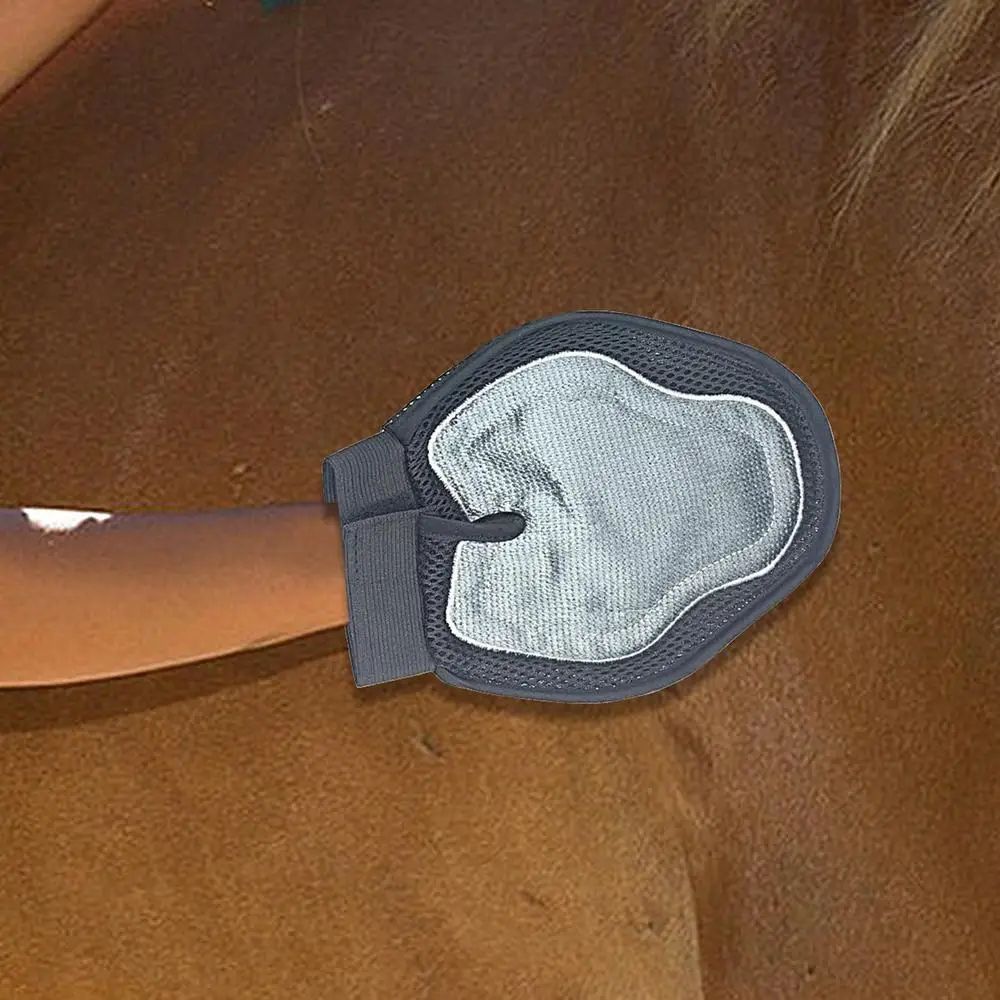 JMT-852298 Silicone Horse Massage Grooming Gloves for Gentle Bathing and Dehairing