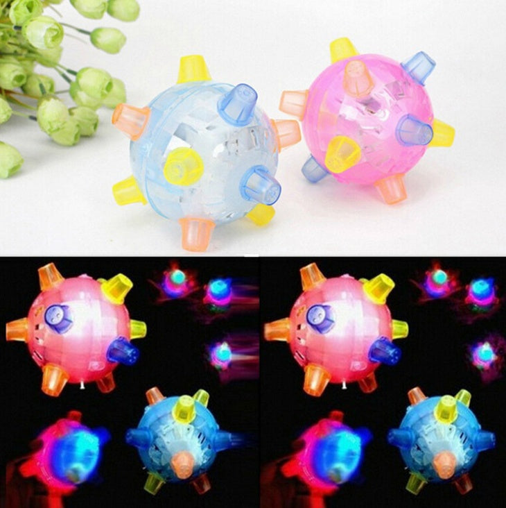 JMT-852362 Dancing Ball Glowing Toy for Dogs - Jumping Light-Up Toy for Interactive Play and Mental Stimulation