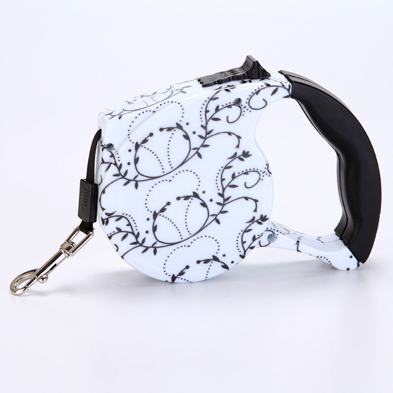 JMT-852554 Automatic Multicolor Dog Walking Traction Rope - 5m Adjustable Lead with Various Patterns