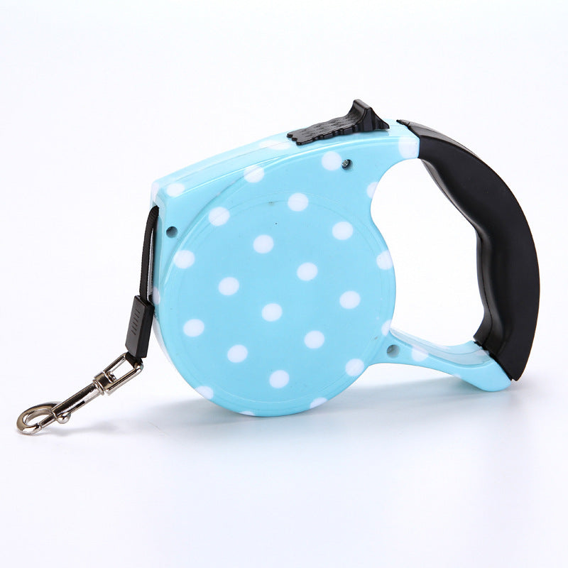 JMT-852554 Automatic Multicolor Dog Walking Traction Rope - 5m Adjustable Lead with Various Patterns