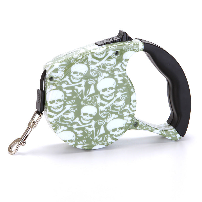 JMT-852554 Automatic Multicolor Dog Walking Traction Rope - 5m Adjustable Lead with Various Patterns