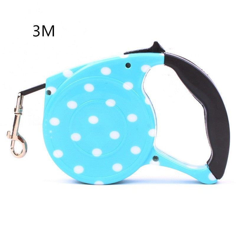 JMT-852554 Automatic Multicolor Dog Walking Traction Rope - 5m Adjustable Lead with Various Patterns