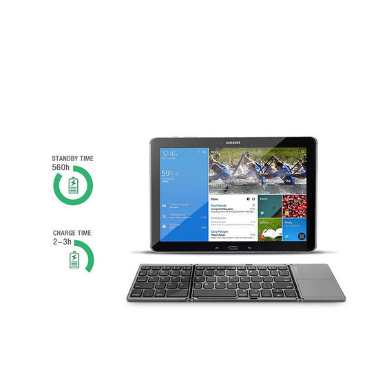 JMT-852682 Compact Wireless Bluetooth Folding Mini Keyboard for Tablets and Smartphones
