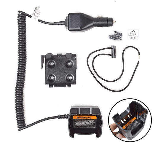 JMT-852874 Car Hybrid Charger for Handheld Walkie-Talkies - Compatible with Models GP328, GP338, PRO5150, PRO7150, and More