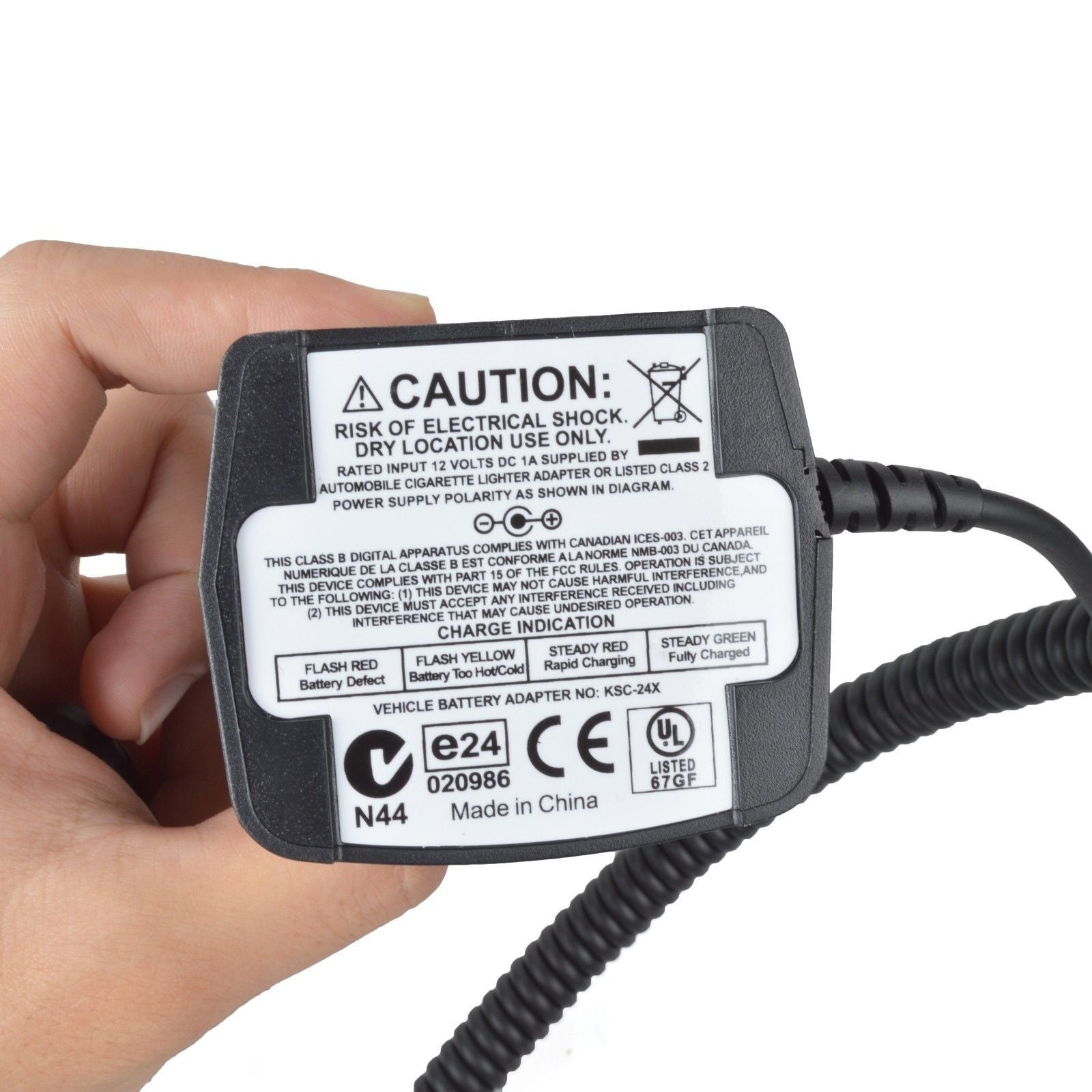 JMT-852874 Car Hybrid Charger for Handheld Walkie-Talkies - Compatible with Models GP328, GP338, PRO5150, PRO7150, and More