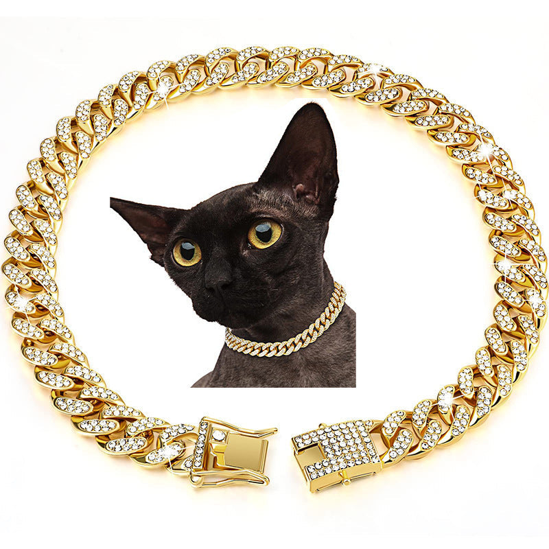 JMT-852874 Diamond Hip Hop Style Dog Collar Necklace in Gold, Silver, & Rose Gold - Multiple Sizes Available