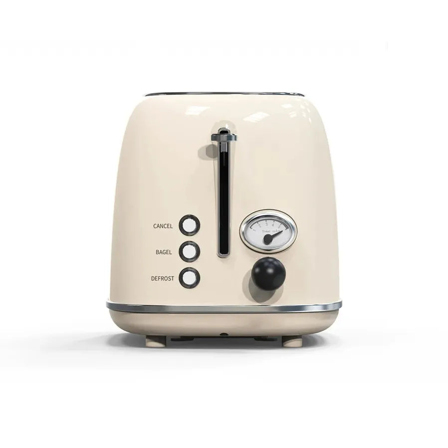 JMT-852874 Retro 2-Slice Stainless Steel Bread Toaster for Household Kitchen Use