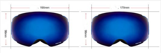 JMT-852938 Magnetic Anti-Fog Spherical Ski Goggles for All-Mountain Use