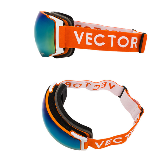 JMT-852938 Magnetic Anti-Fog Spherical Ski Goggles for All-Mountain Use