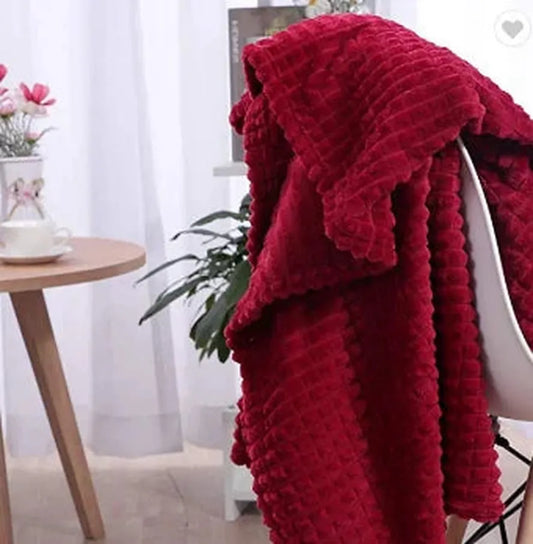 JMT-853130 Cozy Plush Flannel Blanket in Warm Touch Polyester for Winter Comfort