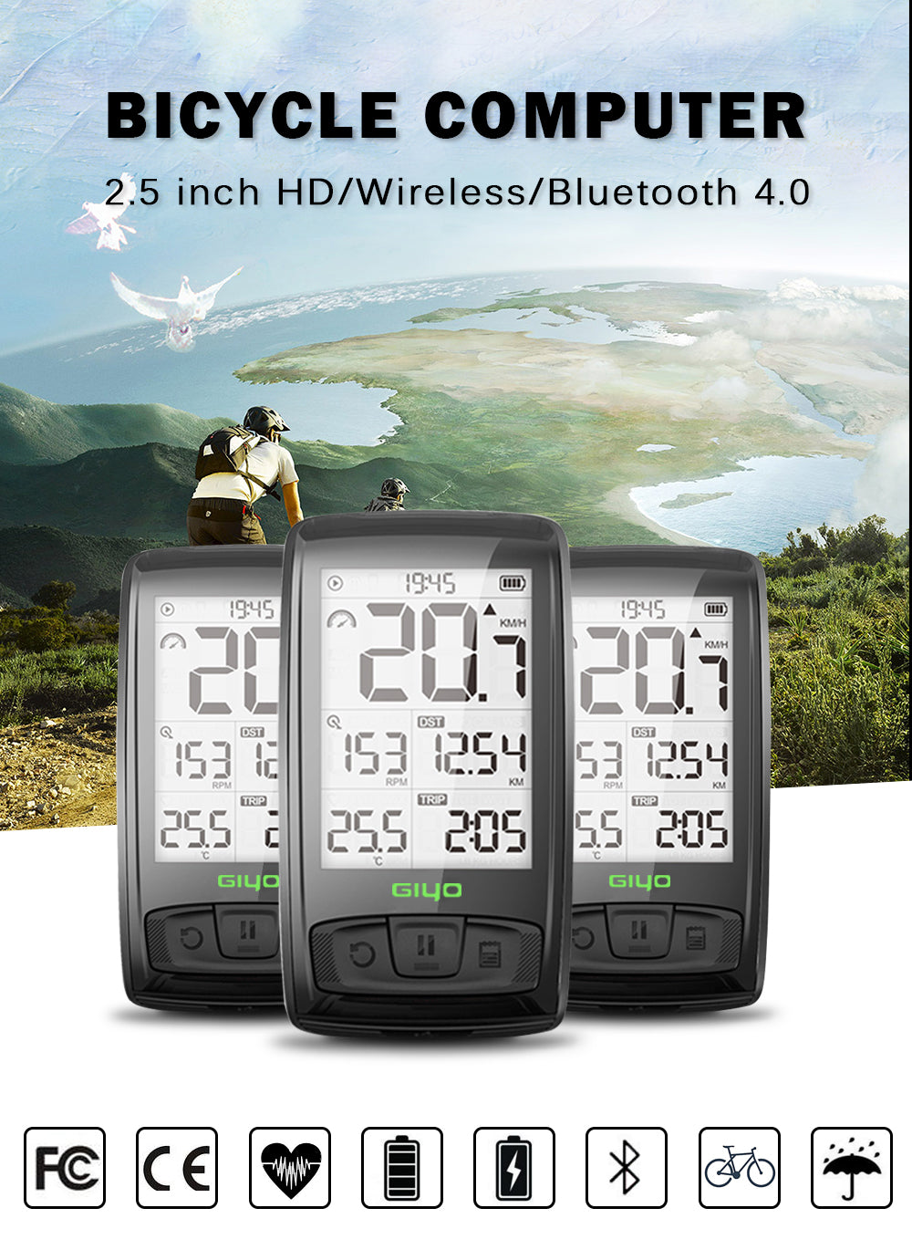 JMT-853130 Wireless Speedometer for Road Bikes - Accurate Performance Tracking
