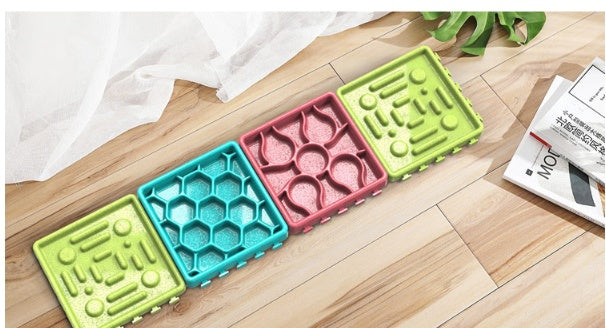 JMT-853386 Tricolor Plastic Pet Feeding Tray with Bowl for Dogs and Cats