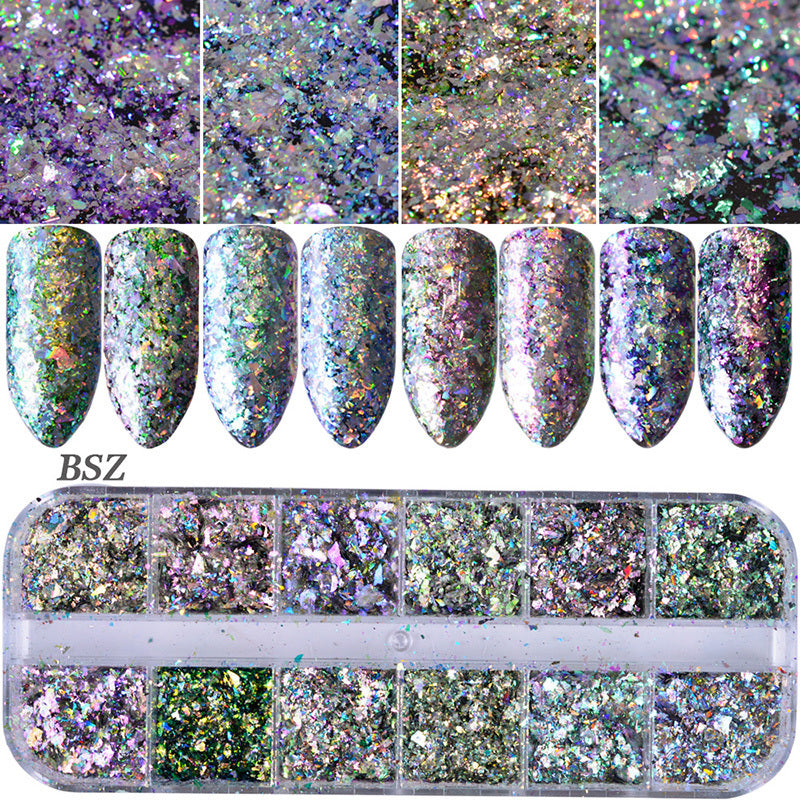 JMT-853514 Glitter Nail Polish Collection: Shell Powder, Laser Sequins, Chameleon Effects & More
