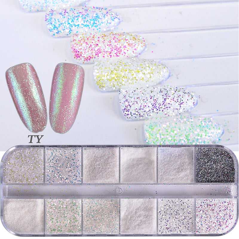 JMT-853514 Glitter Nail Polish Collection: Shell Powder, Laser Sequins, Chameleon Effects & More