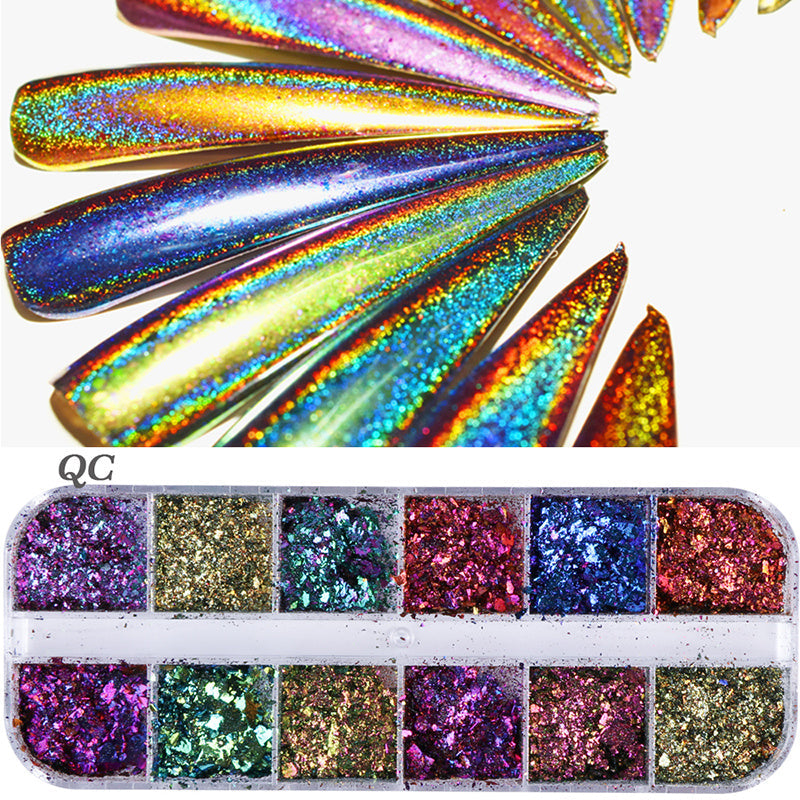 JMT-853514 Glitter Nail Polish Collection: Shell Powder, Laser Sequins, Chameleon Effects & More