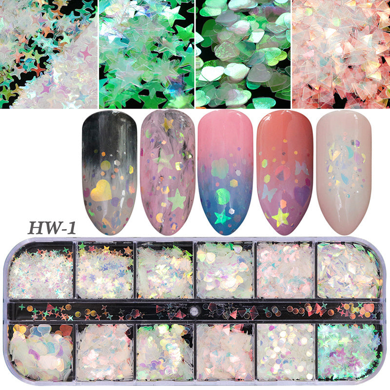 JMT-853514 Glitter Nail Polish Collection: Shell Powder, Laser Sequins, Chameleon Effects & More