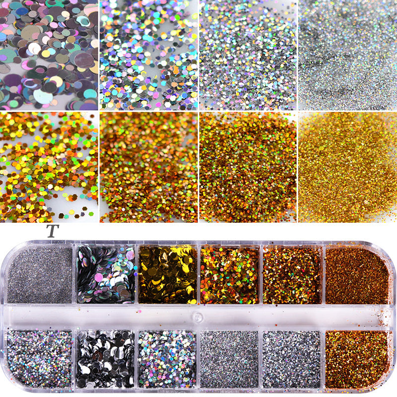 JMT-853514 Glitter Nail Polish Collection: Shell Powder, Laser Sequins, Chameleon Effects & More