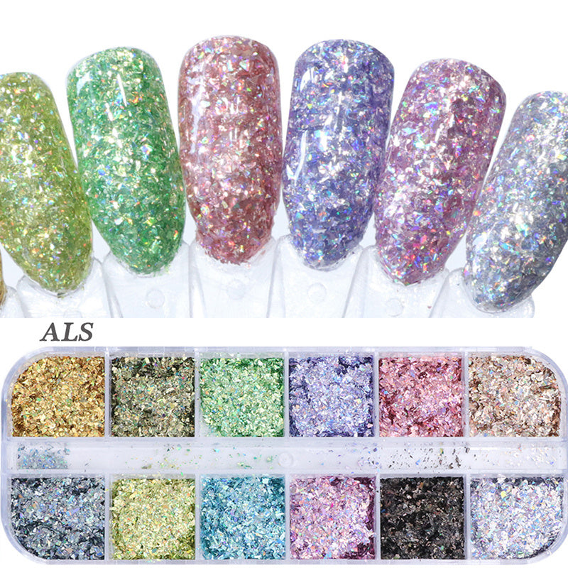 JMT-853514 Glitter Nail Polish Collection: Shell Powder, Laser Sequins, Chameleon Effects & More