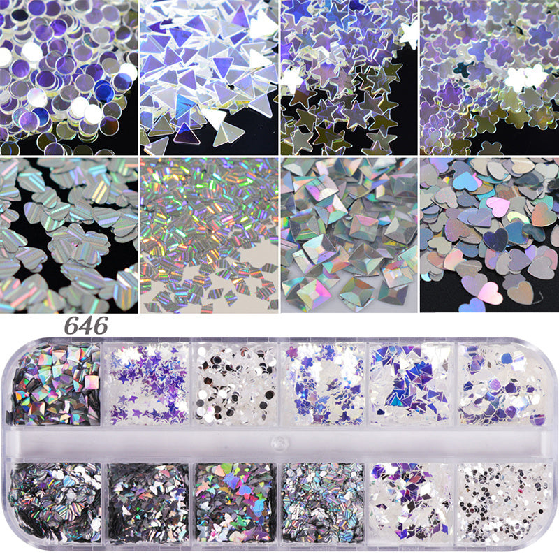 JMT-853514 Glitter Nail Polish Collection: Shell Powder, Laser Sequins, Chameleon Effects & More