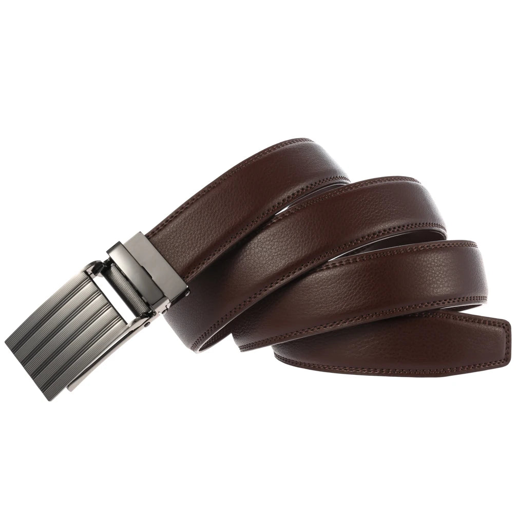 JMT-853962 Men's Automatic Ratchet Belt in Cowhide Leather - Style LY33-1952-1
