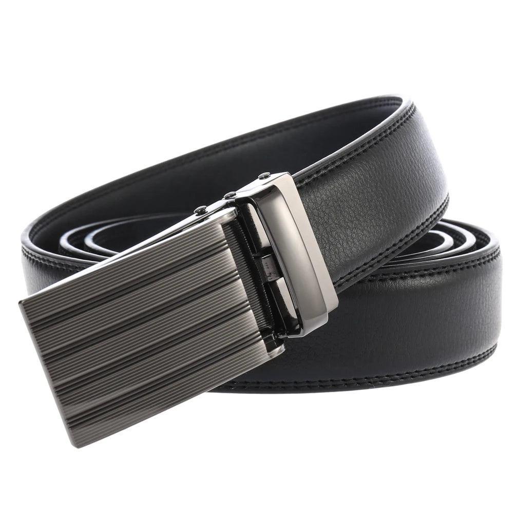 JMT-853962 Men's Automatic Ratchet Belt in Cowhide Leather - Style LY33-1952-1