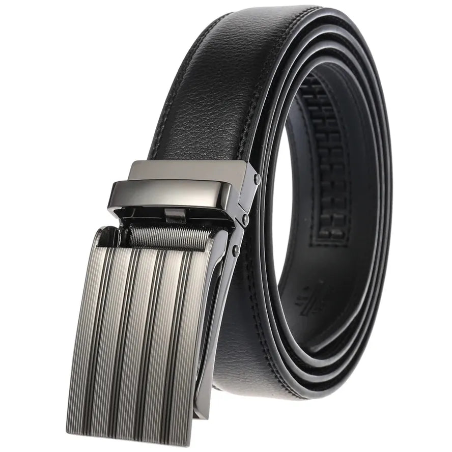 JMT-853962 Men's Automatic Ratchet Belt in Cowhide Leather - Style LY33-1952-1