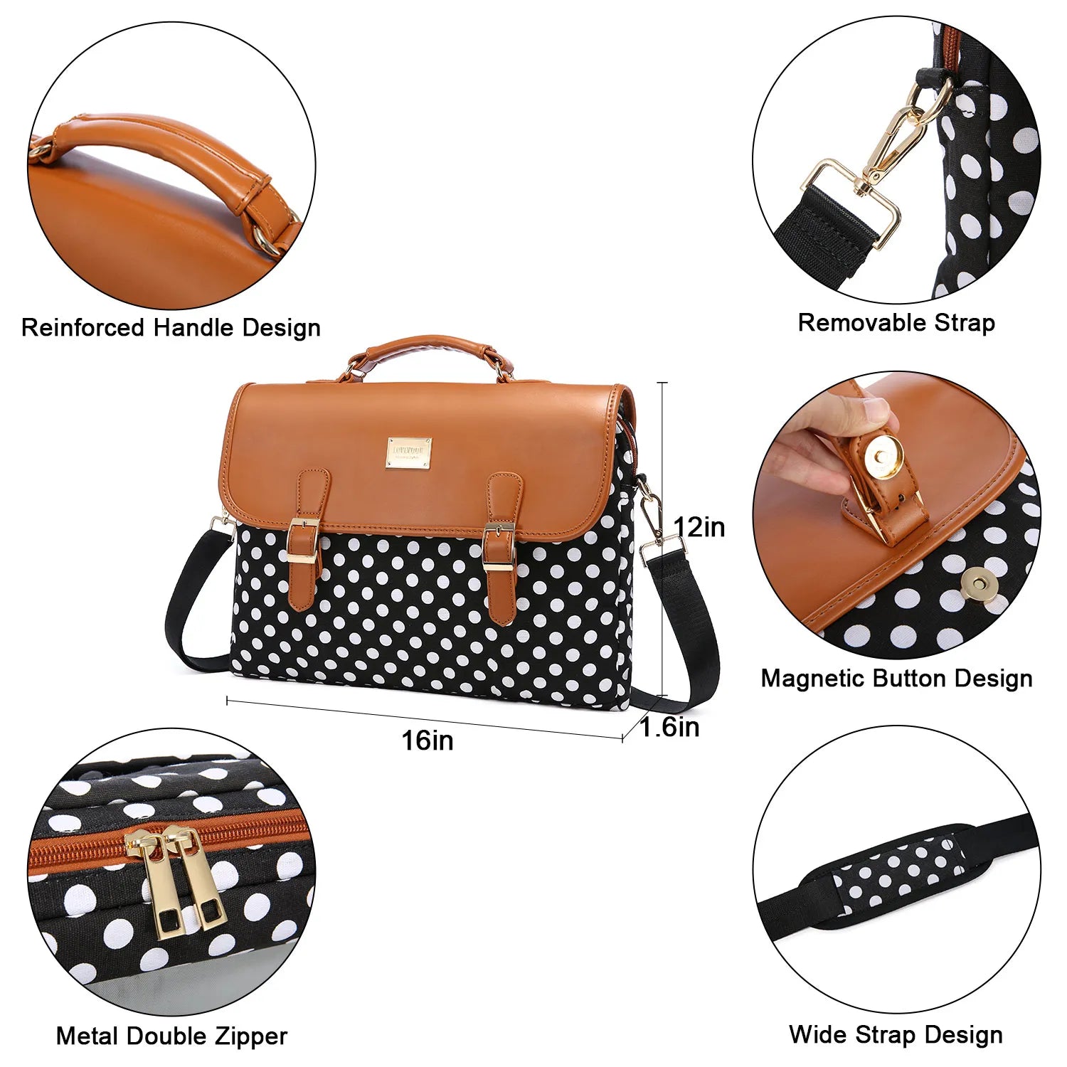 JMT-854026 Lightweight Waterproof Crossbody Shoulder Messenger Bag for Laptops and Business Use