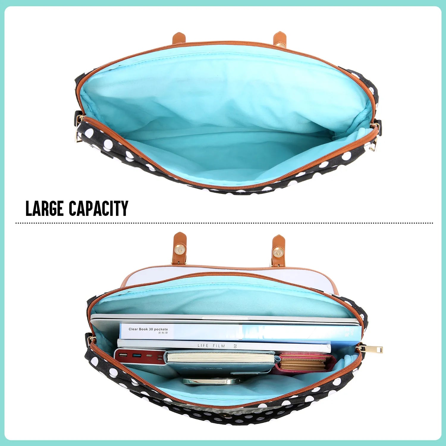 JMT-854026 Lightweight Waterproof Crossbody Shoulder Messenger Bag for Laptops and Business Use