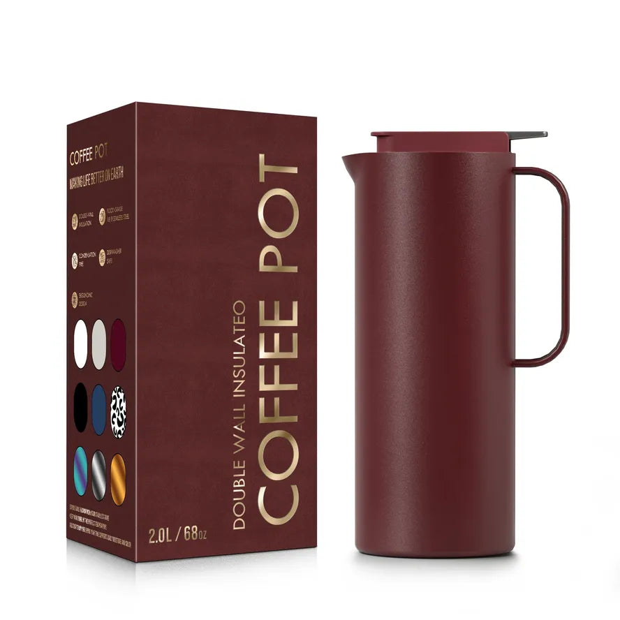 JMT-854474 Large Capacity 47oz Double Wall Insulated Stainless Steel Vacuum Coffee and Tea Pot