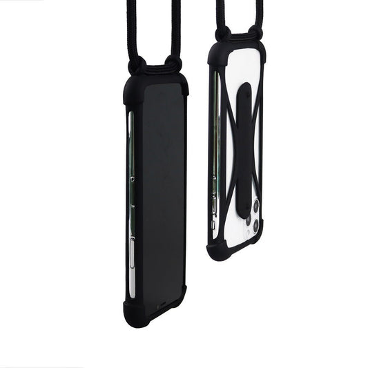 JMT-854538 Universal Silicone Lanyard Mobile Phone Case with Four-Corner Anti-Fall Protection