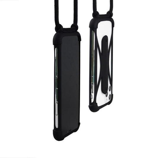 JMT-854538 Universal Silicone Lanyard Mobile Phone Case with Four-Corner Anti-Fall Protection