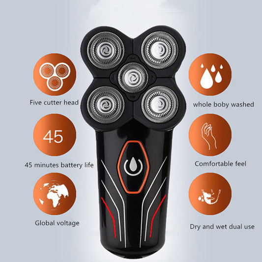 JMT-854602 Floating Electric Shaver with Ergonomic Design and 4D Double Ring Blade