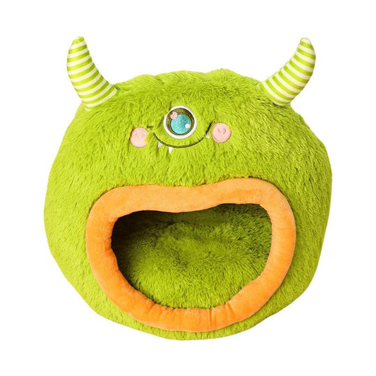 JMT-854666 Cozy Cartoon Monster Enclosed Pet Bed for Dogs and Cats - Soft and Warm for All Seasons