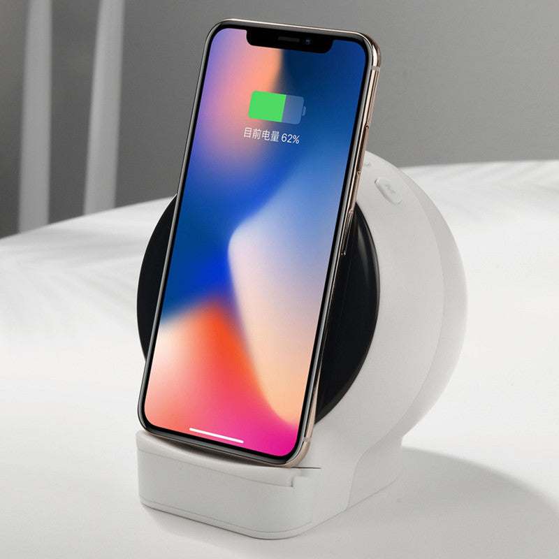 JMT-855050 USB Smart Night Light with Wireless Charging, 8 Warm Color Lamp Beads, ABS & Silicone, 3.5W Speaker