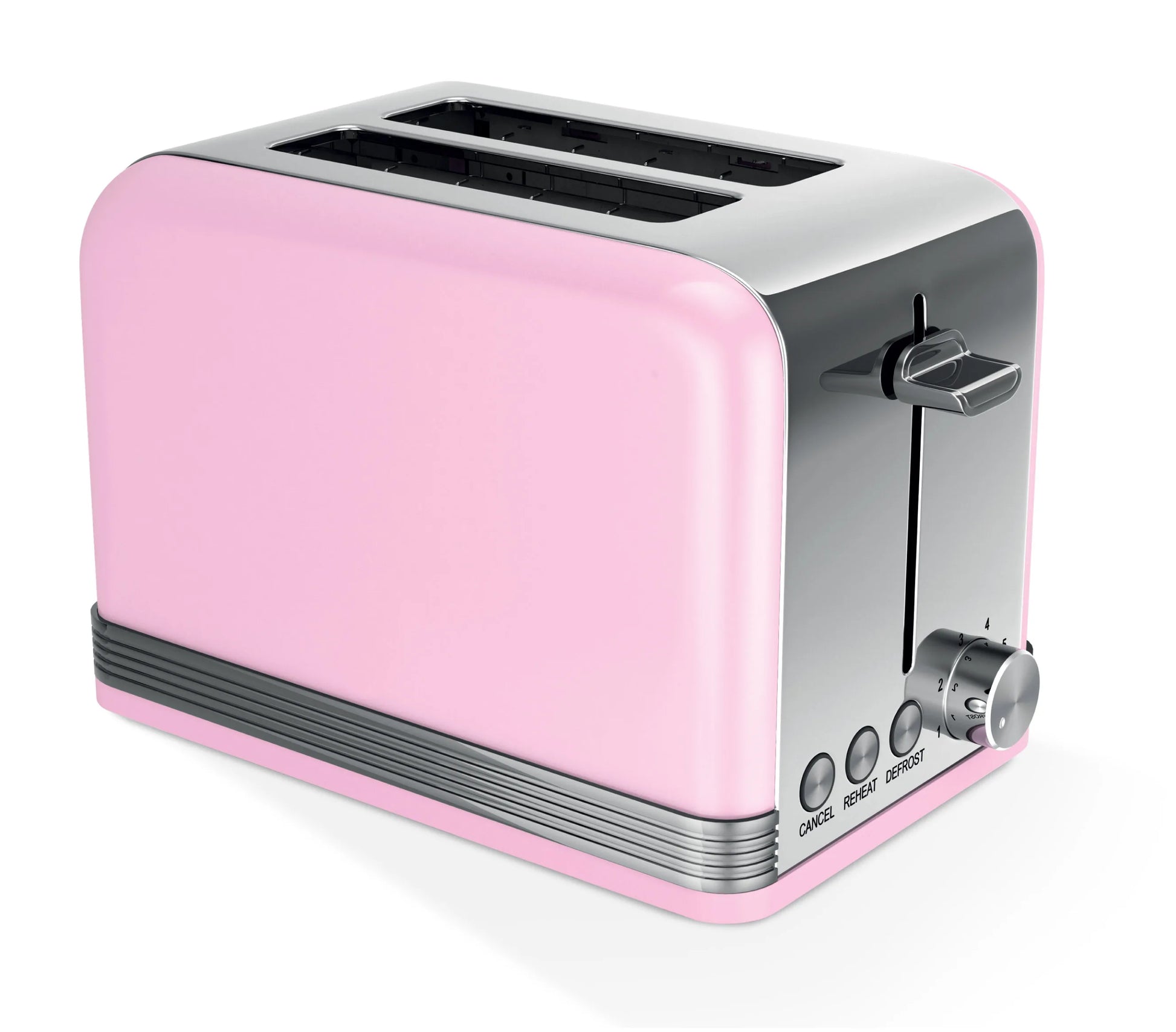 JMT-855178 Stainless Steel 2-Slice Automatic Pop-Up Toaster with Plated Trim