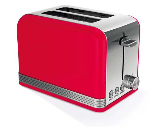 JMT-855178 Stainless Steel 2-Slice Automatic Pop-Up Toaster with Plated Trim