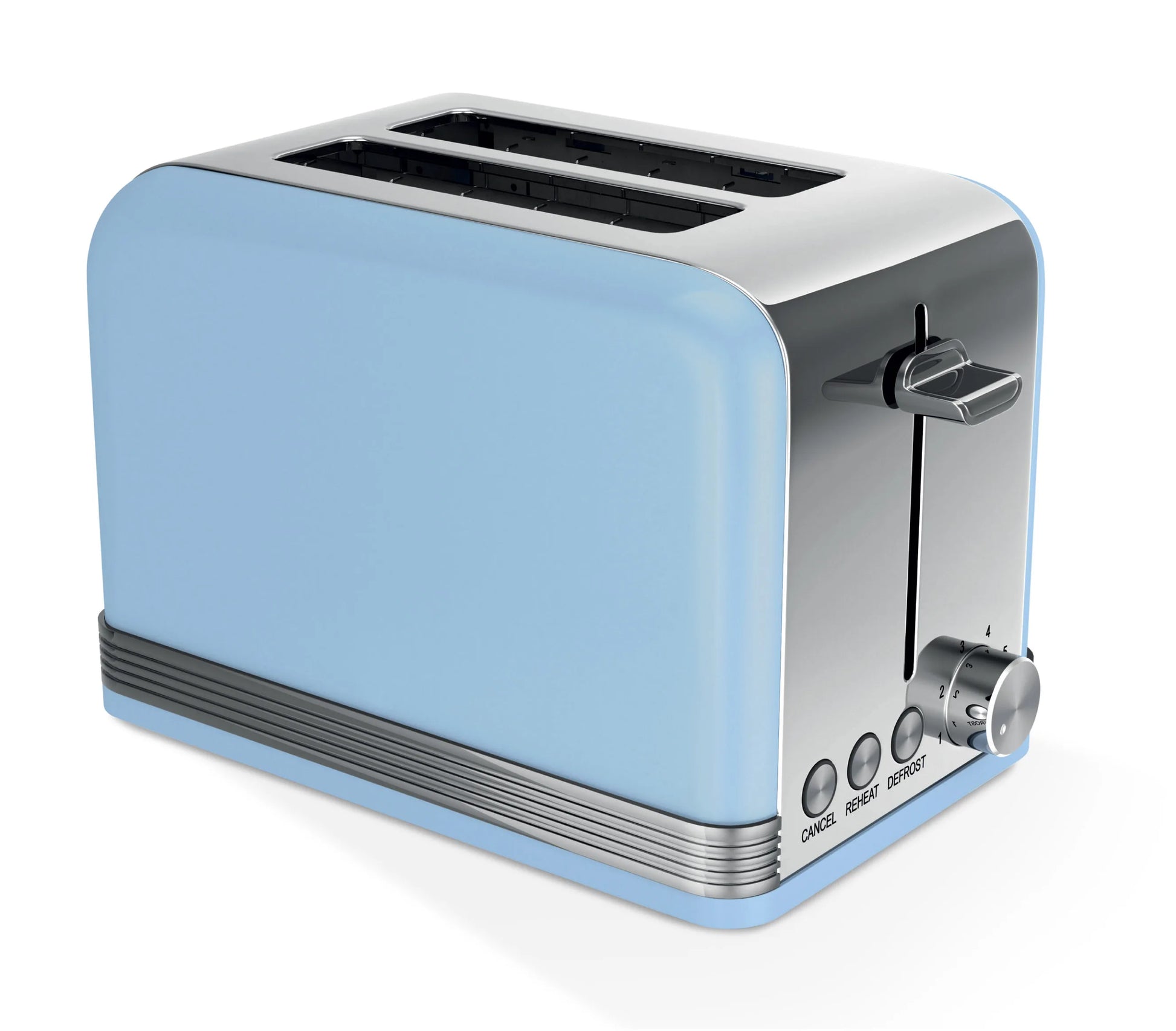 JMT-855178 Stainless Steel 2-Slice Automatic Pop-Up Toaster with Plated Trim