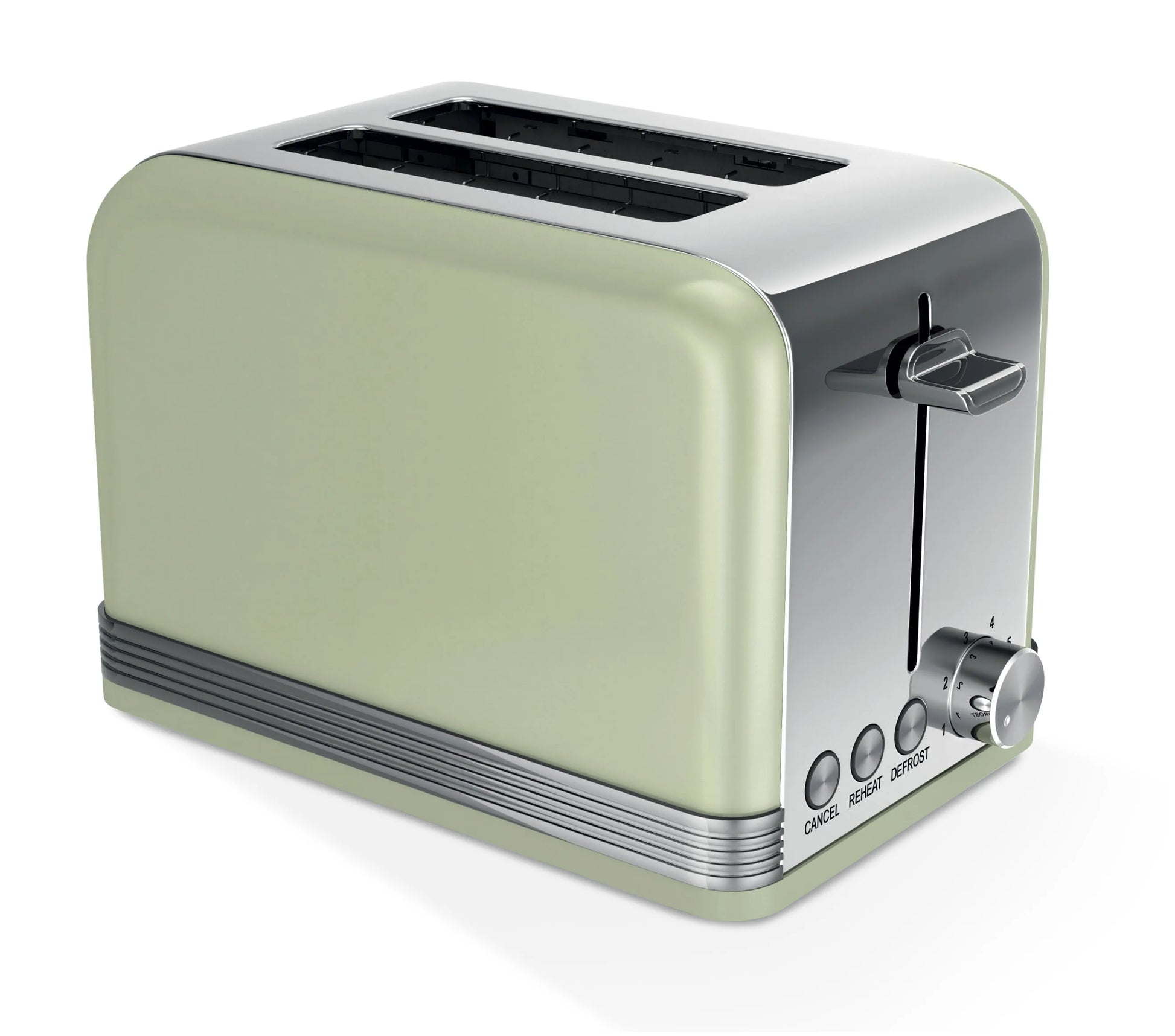 JMT-855178 Stainless Steel 2-Slice Automatic Pop-Up Toaster with Plated Trim