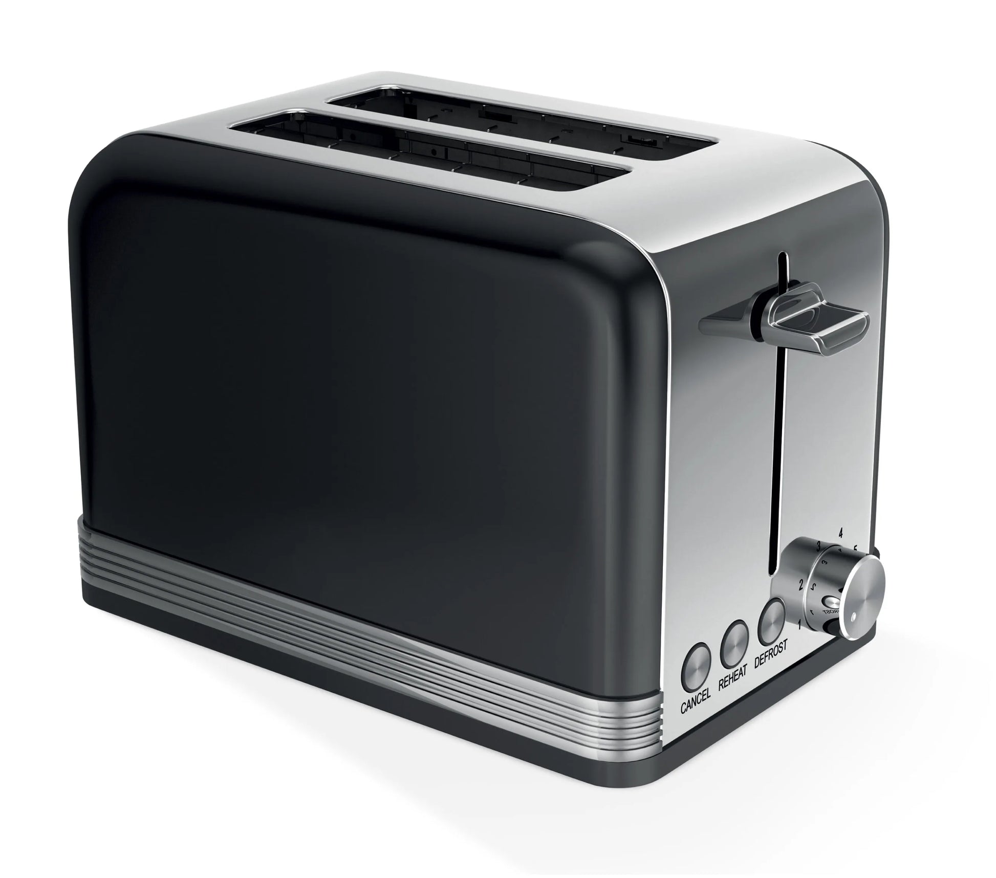 JMT-855178 Stainless Steel 2-Slice Automatic Pop-Up Toaster with Plated Trim