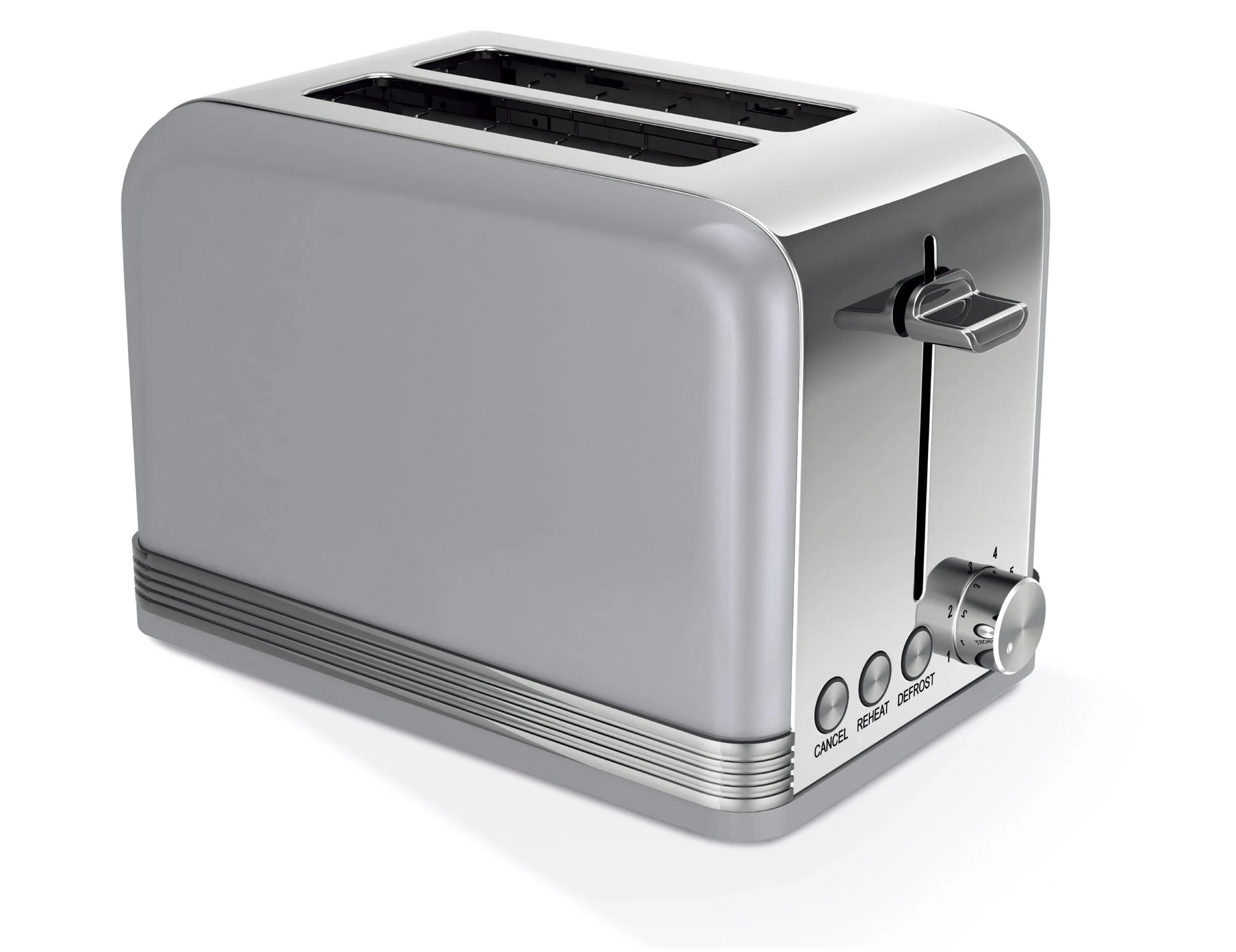 JMT-855178 Stainless Steel 2-Slice Automatic Pop-Up Toaster with Plated Trim