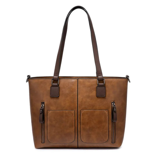 JMT-855178 Stylish Vintage PU Leather Handbag for Women - Ideal for Laptops and Everyday Use