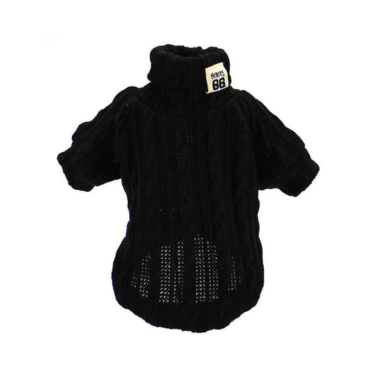 JMT-855434 Cozy Knitwear Coat for Small and Medium Pets in Orange, Black, and Grey