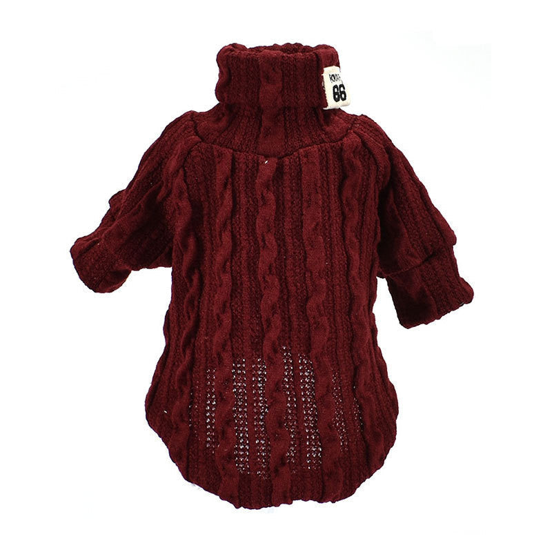 JMT-855434 Cozy Knitwear Coat for Small and Medium Pets in Orange, Black, and Grey