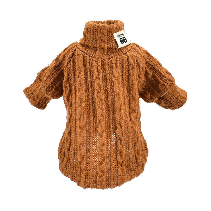 JMT-855434 Cozy Knitwear Coat for Small and Medium Pets in Orange, Black, and Grey