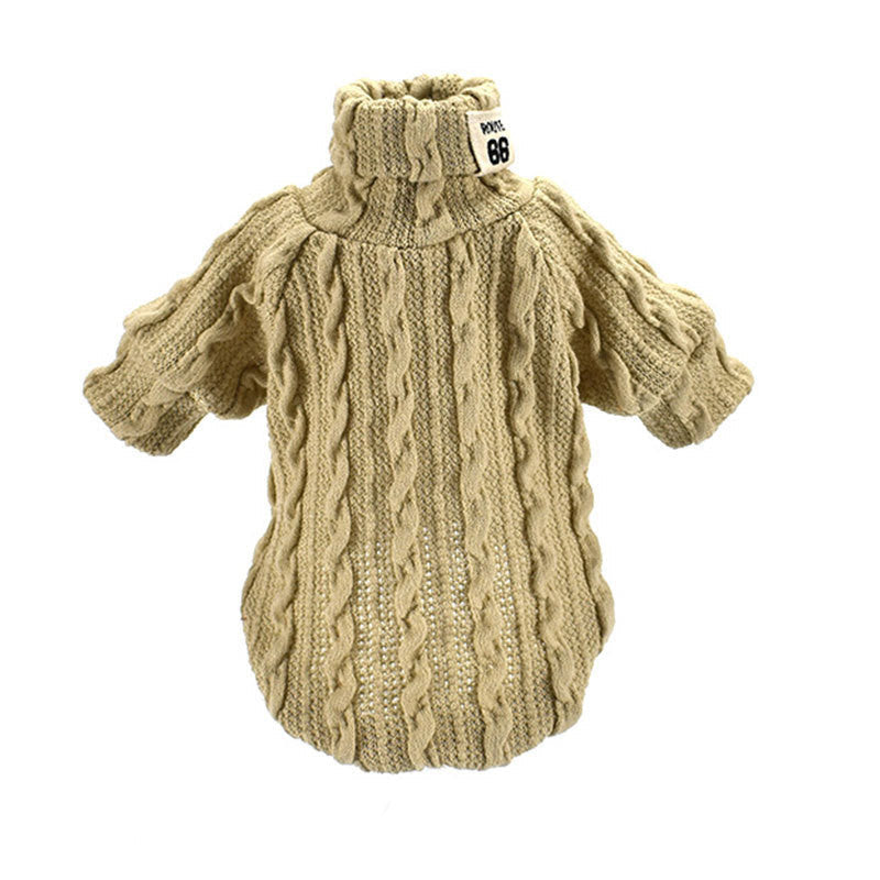 JMT-855434 Cozy Knitwear Coat for Small and Medium Pets in Orange, Black, and Grey